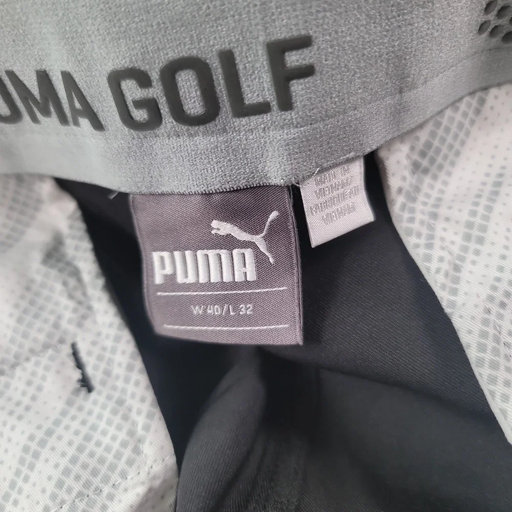 Puma Golf Jackpot Pants Mens 38x31.5 Dark Grey Flat Front Performance Trousers - Picture 13 of 16